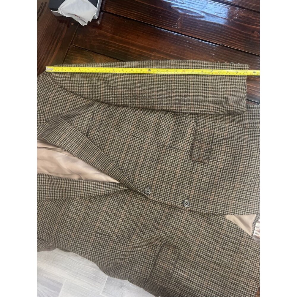 Polo Ralph Lauren Houndstooth 100% Lambs Wool Sports Blazer Jacket Size 44R - Picture 12 of 12